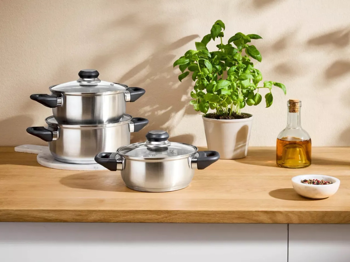 Silvercrest Set pentole in acciaio 6 pezzi in offerta da Lidl