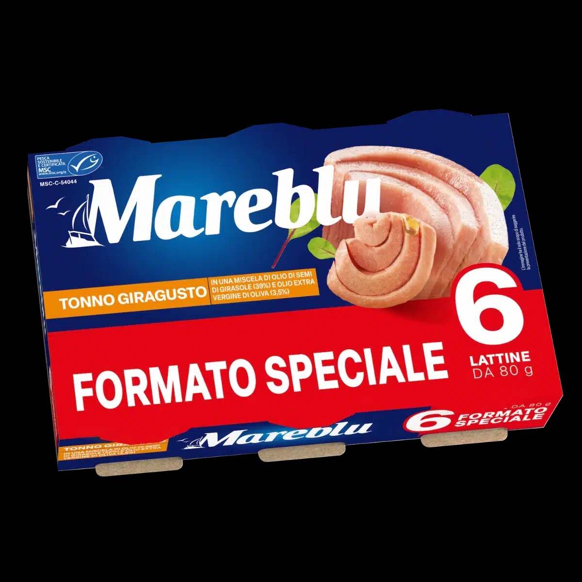 Tonno GiraGusto in miscela di olio di semi di girasole e olio extra vergine di oliva 80 g x6 Mareblu in offerta da Iper La grande i