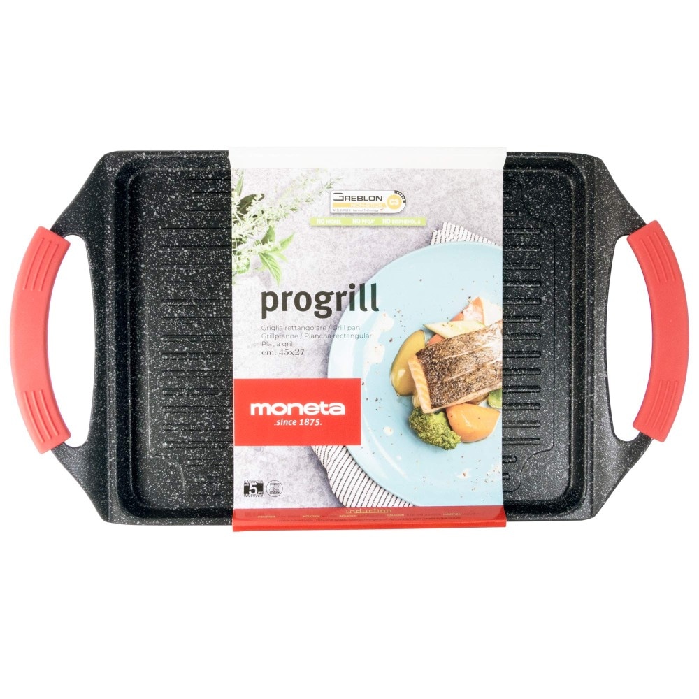 Griglia rettangolare pressofusa ad induzione Moneta cm 45x27 in offerta da Bennet