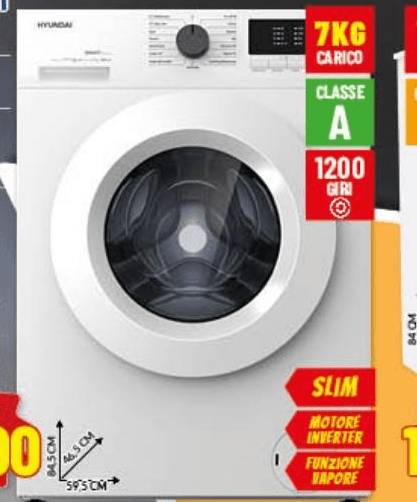 Lavatrice Hyundai 7 KG LBHN-MN7A12S 7 KG in offerta da Risparmio Casa