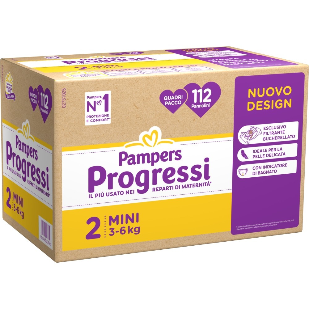 Pannolini Progressi Pampers 112 pannolini in offerta da Bennet