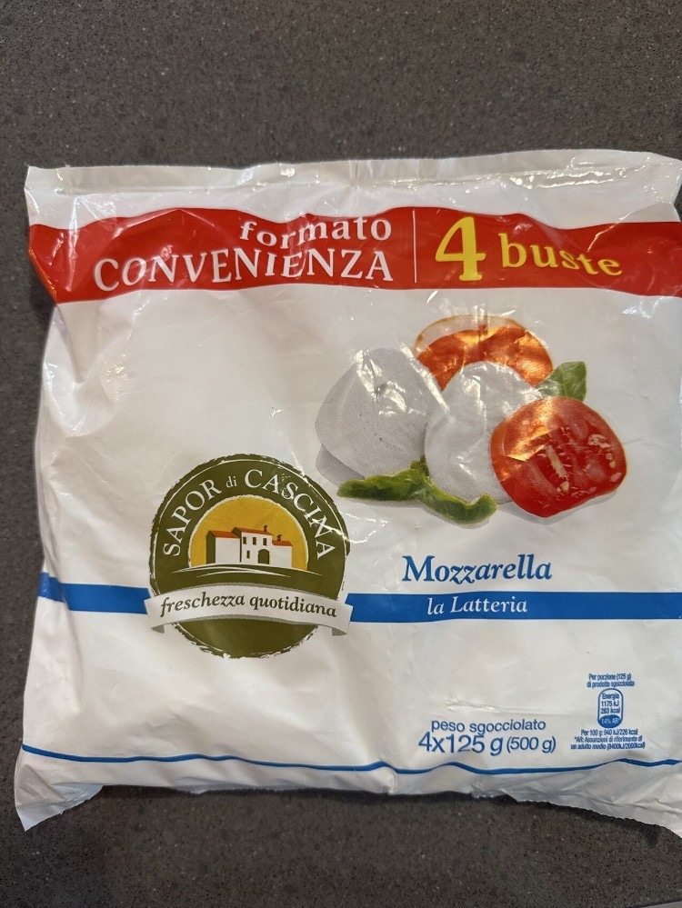 Mozzarella Sapor di Cascina conf. da 4 pz - 4 x 125 g = 500 g - Offerta nel negozio Penny