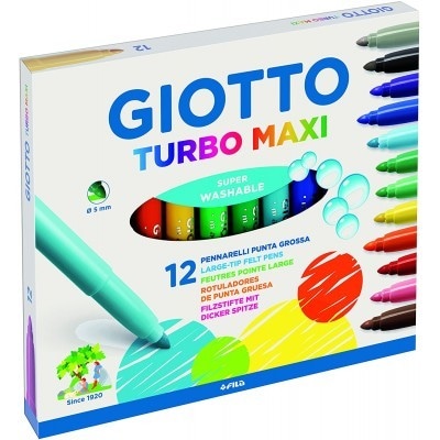 Giotto pennarelli punta grossa Turbo Maxi conf. da 18 in offerta da Bennet