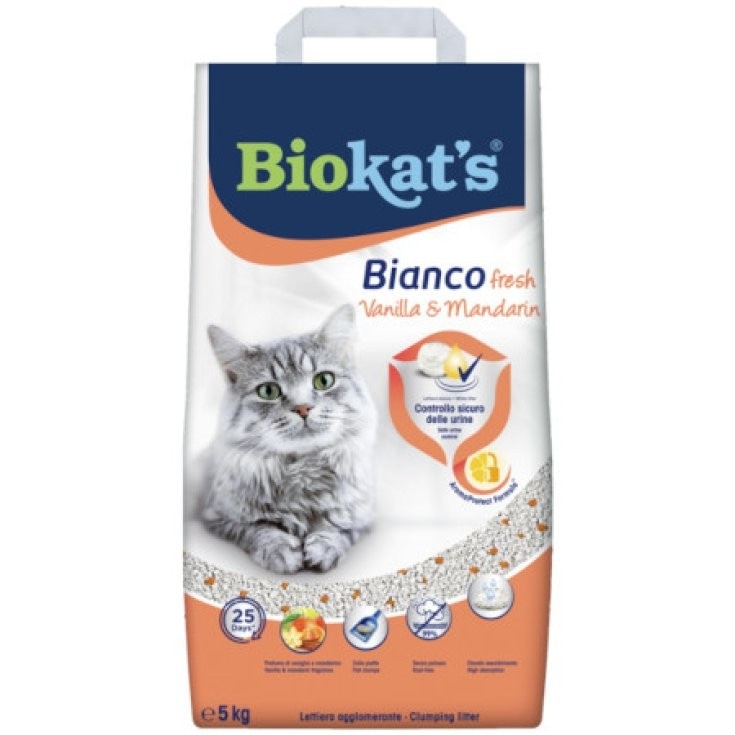 Biokat's lettiera Bianco Fresh vaniglia & mandarino 5 kg in offerta da Iper La grande i
