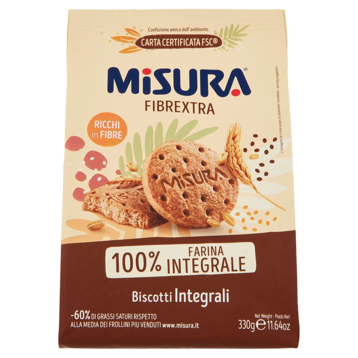 Misura Fibrextra biscotti integrali 600 g in offerta da Lidl