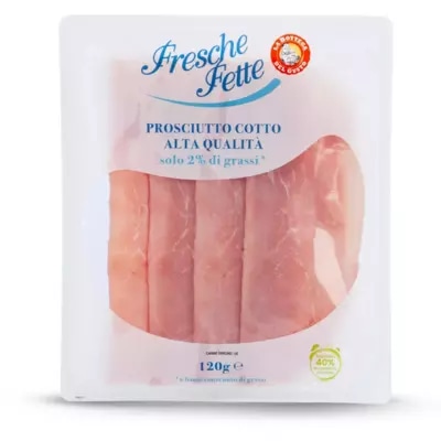 Prosciutto cotto alta qualità solo 2% di grassi 120 g in offerta da Eurospin