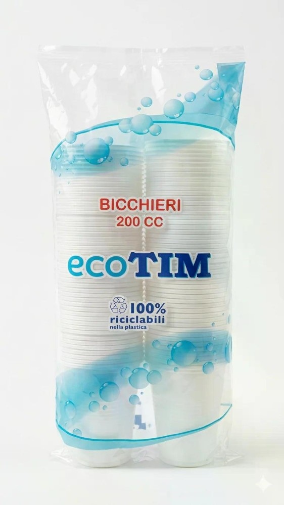 Ecotim Bicchieri 200 cc, 96 pezzi in offerta da Happy Casa