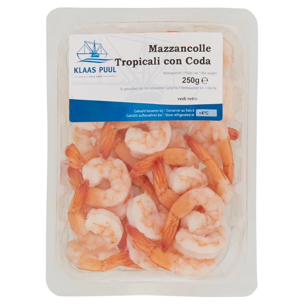 Mazzancolle tropicali precotte con codino 250 g in offerta da Coop