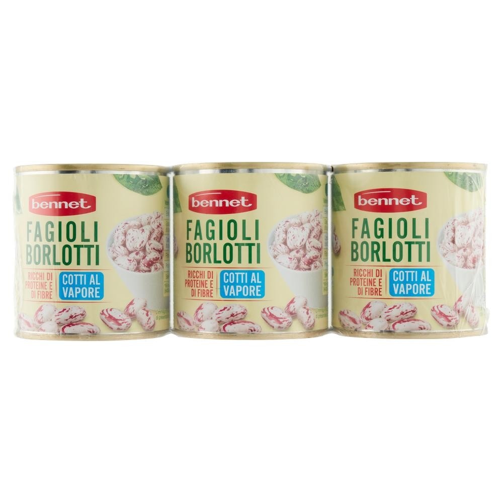 Bennet fagioli Borlotti o Cannellini 3x140 g in offerta da Bennet