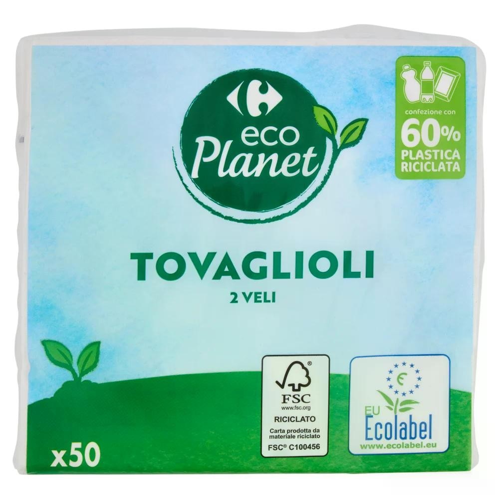 Carrefour Eco Planet tovaglioli 50 pezzi in offerta da Carrefour