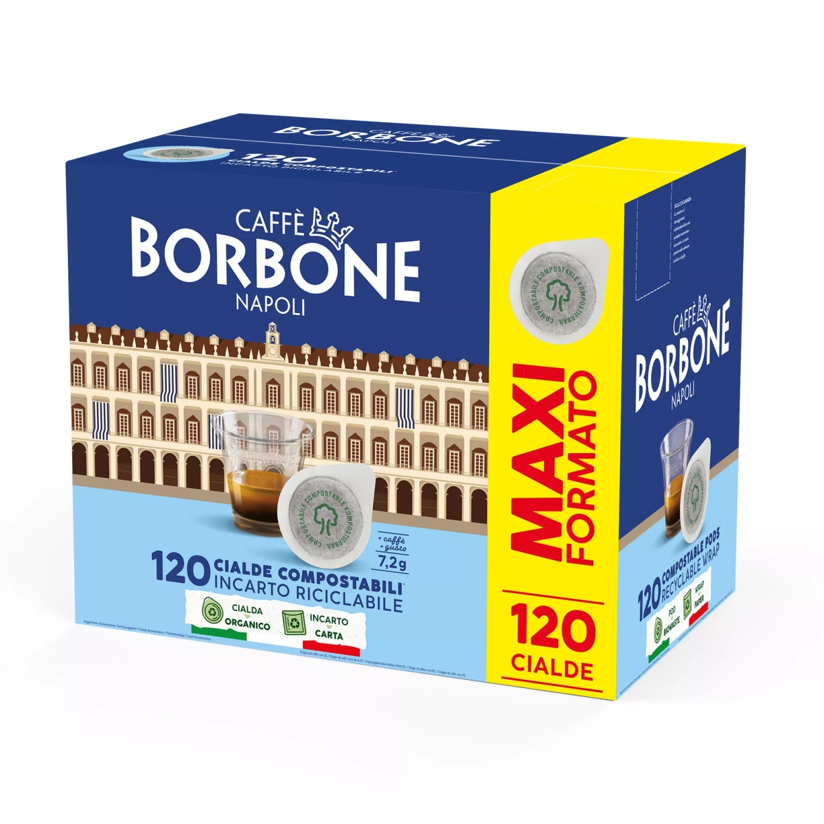 Cialde caffè Miscela Nobile 120 cialde, 864 g Caffè Borbone in offerta da Iper La grande i