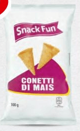 Snack Fun Conetti di mais 100 g in offerta da ALDI