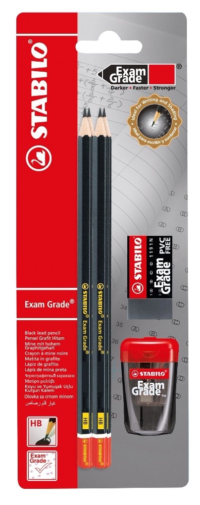 Set exam grade Matite HB con gomma e temperino 4 matite HB + gomma + temperino STABILO in offerta da Iper La grande i