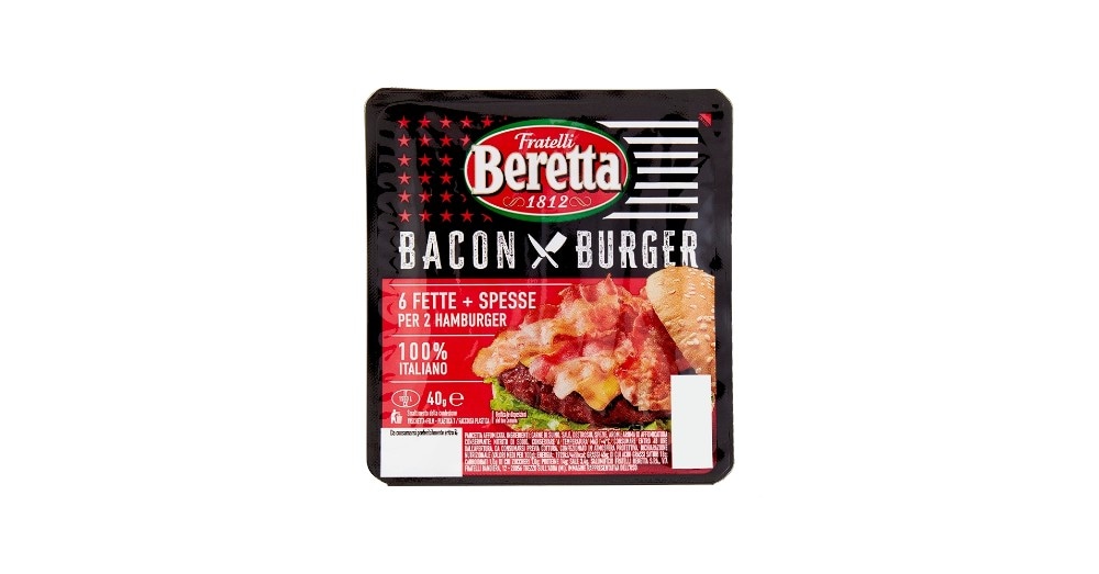 Bacon x burger 6 fette 40 g FRATELLI BERETTA in offerta da Iper La grande i