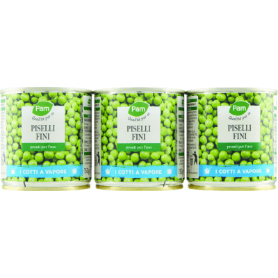 Piselli cotti al vapore 150 g x 3 in offerta da Panorama
