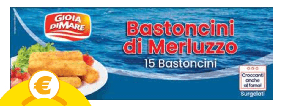 Gioia di Mare Bastoncini di Merluzzo 450 g in offerta da Dpiù