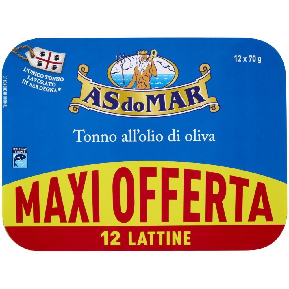 Asdomar tonno all'olio di oliva 70 g x12 in offerta da Iper La grande i