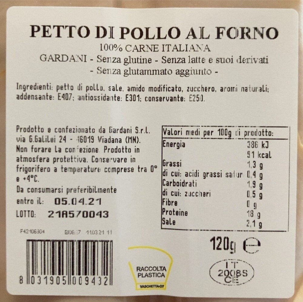 Petto di pollo al forno Gardani in offerta da Iper La grande i