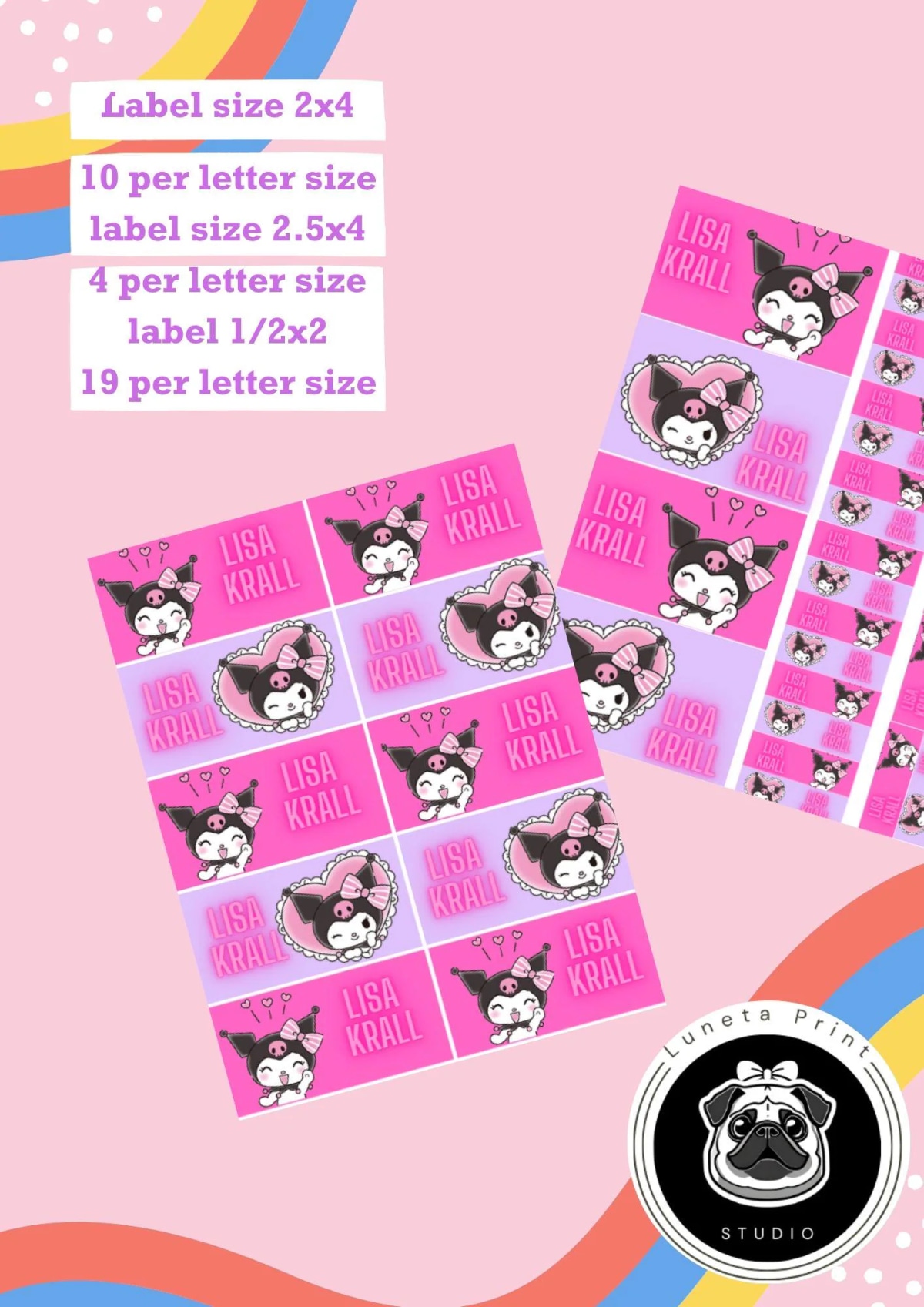 Set per creare etichette personalizzate Kuromi in offerta da Coop