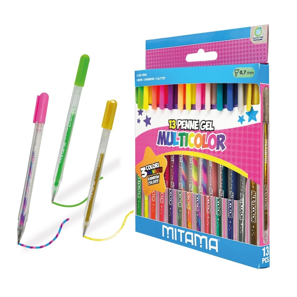 Penne Gel Glitter 13 pz in offerta da Il Gigante