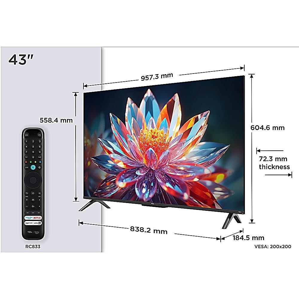 TCL Smart TV 4K QLED UHD 43T6C 43" - Offerta nel negozio Unieuro