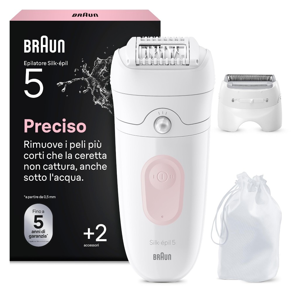 Braun Epilatore Silk Epil 5 5-030 Flamingo in offerta da Comet