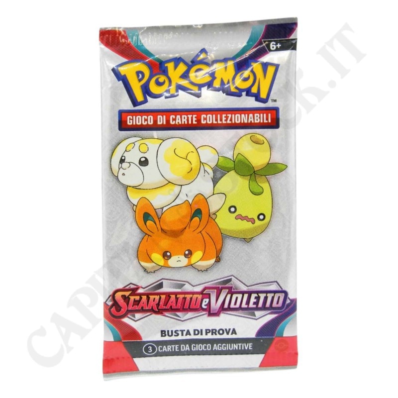 Pokemon bustina singola serie assortite Scarlatto e Violetto 3 pezzi in offerta da Carrefour