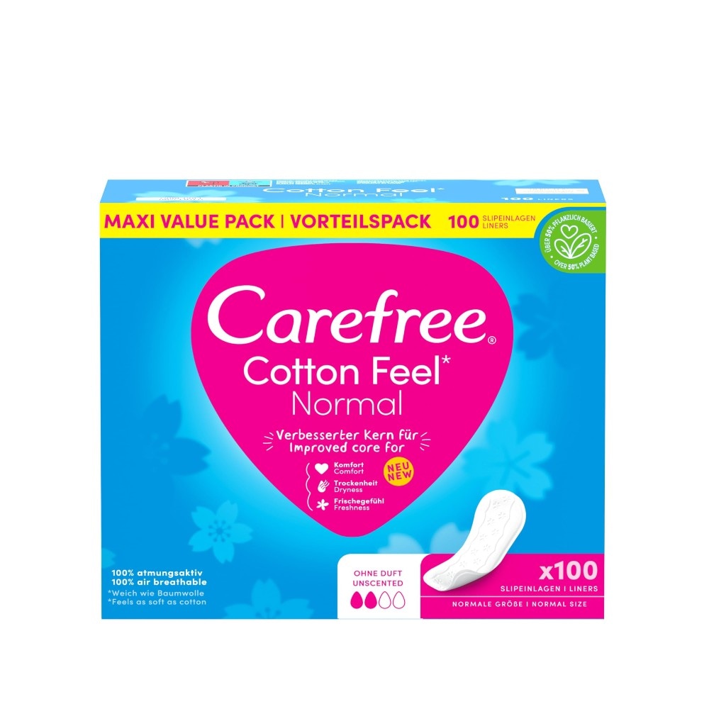 Salvaslip Cotton Feel Normal Carefree conf. da 100 in offerta da Bennet