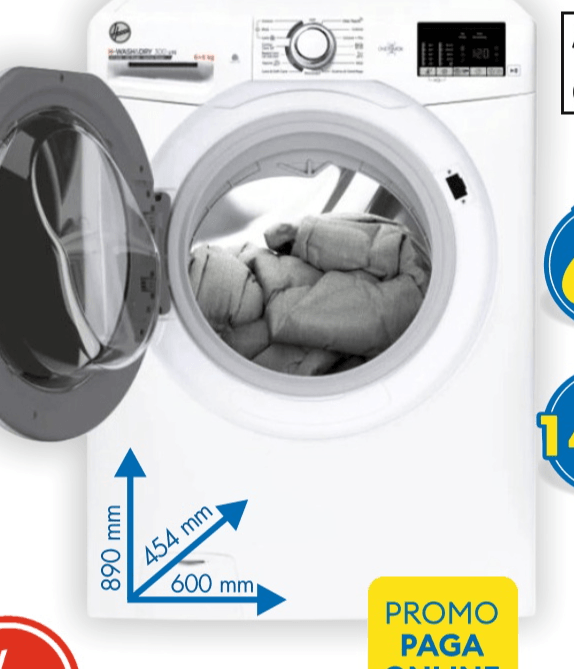 Hoover Lavasciuga H-Wash&Dry 300 Lite 6/4 kg in offerta da MD