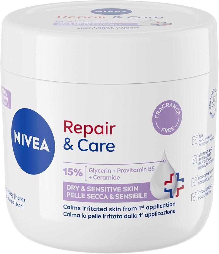 Crema Viso Corpo Repair & Care Nivea ml 400 in offerta da Bennet