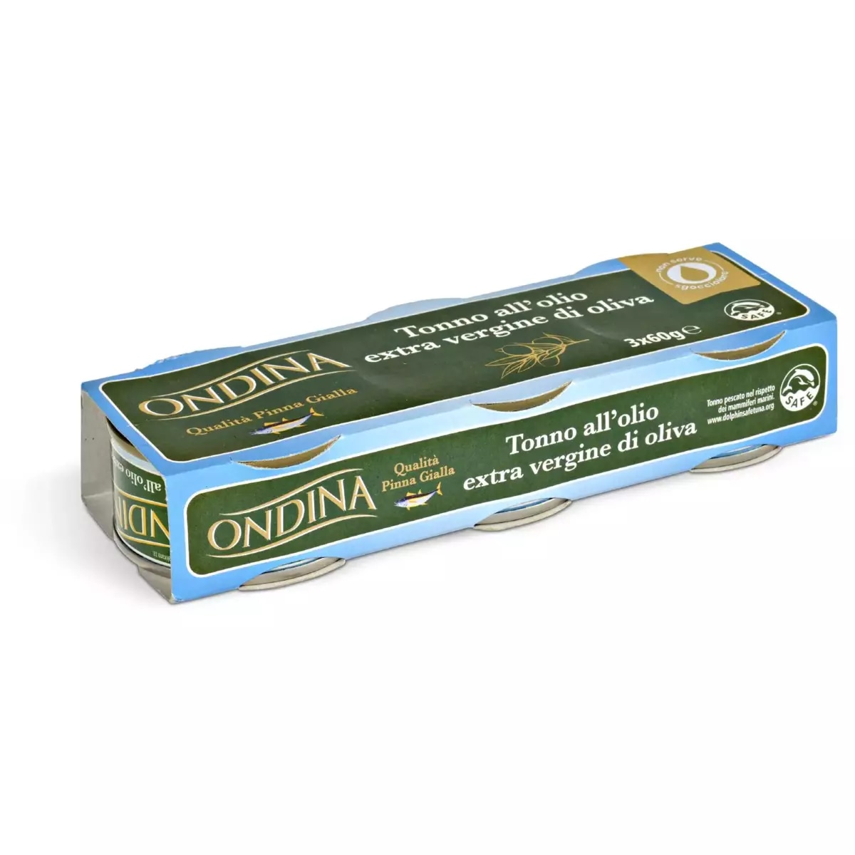 Ondina tonno pinna gialla all'olio extra vergine di oliva 3 x 60 g in offerta da Eurospin
