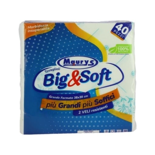 Tovaglioli Maury's Big Soft 40 pezzi 2 veli - Offerta nel negozio Maury's