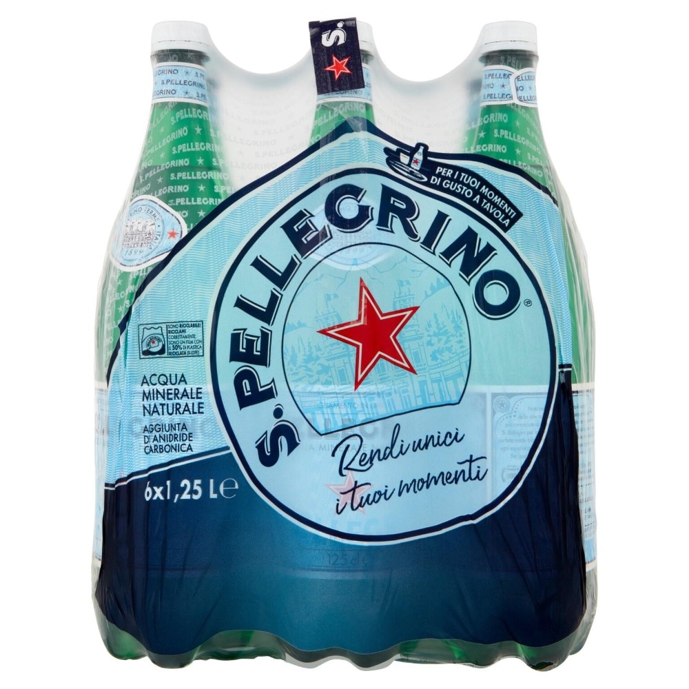 Acqua minerale naturale Sanpellegrino frizzante 125 cl in offerta da Il Gigante