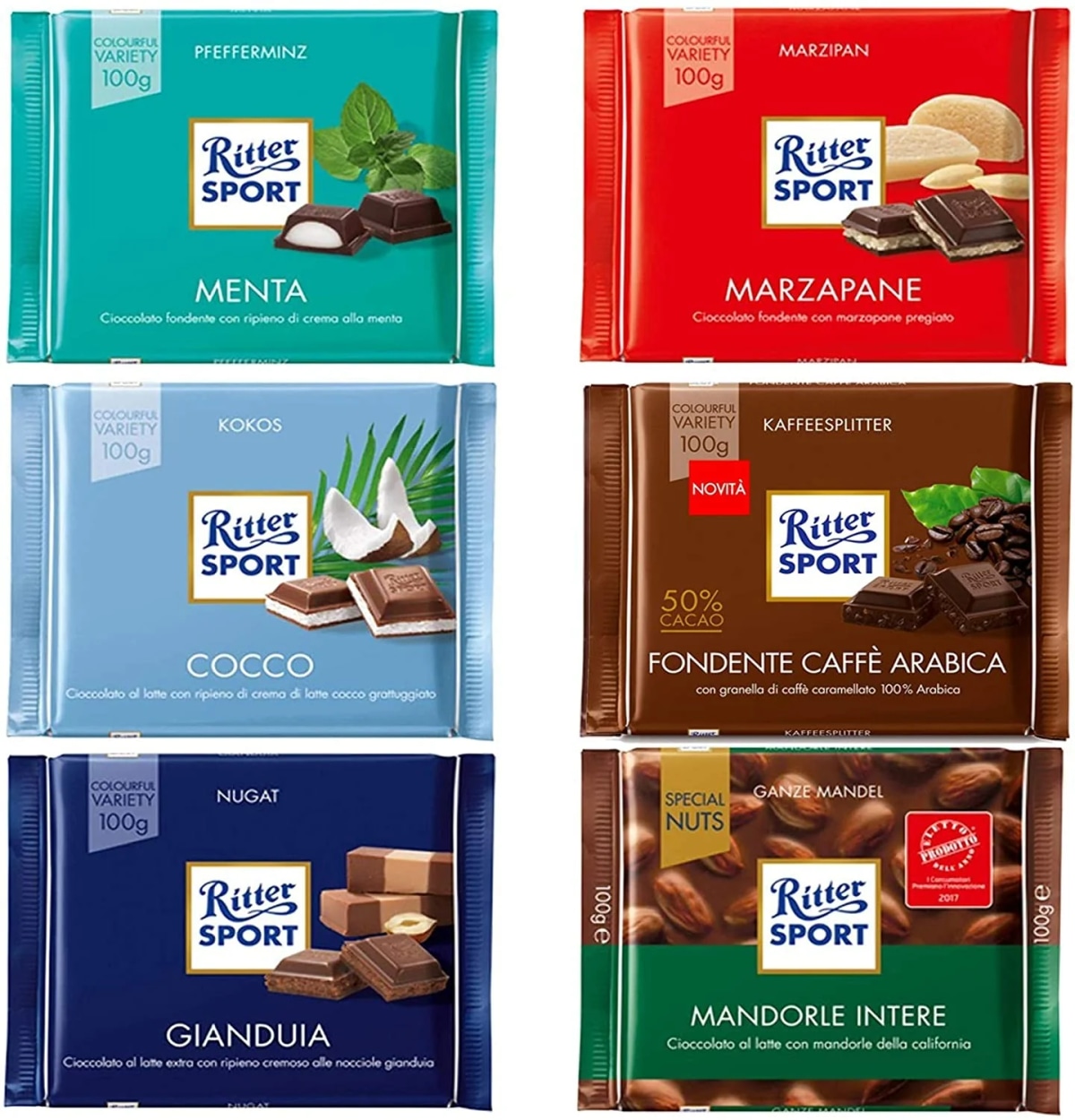 Tavolette di cioccolato gusti assortiti da 75 g a 100 g RITTER SPORT in offerta da Iper La grande i
