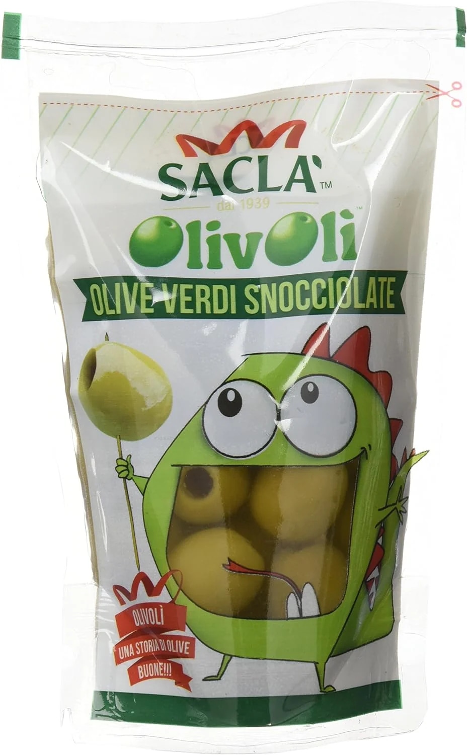 Olive verdi "Olivoli" Saclà 185 g, sgocc. 85 g in offerta da Panorama