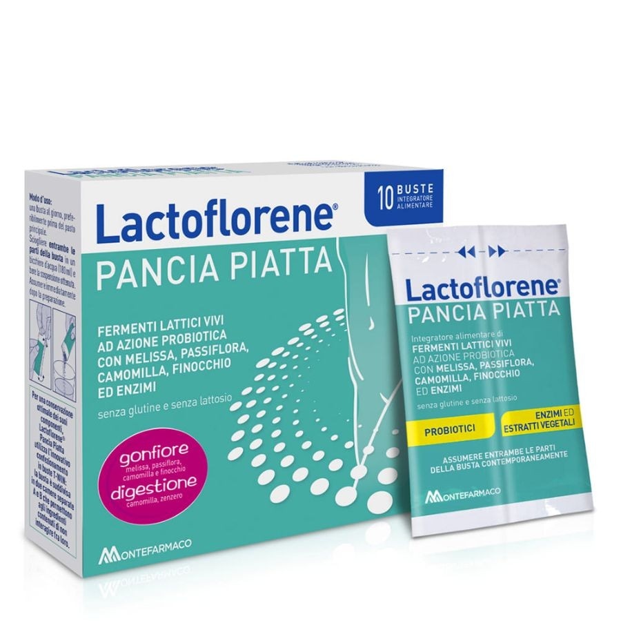 Lactoflorene fermenti lattici vivi Pancia Piatta 10 bustine - Offerta nel negozio Dm