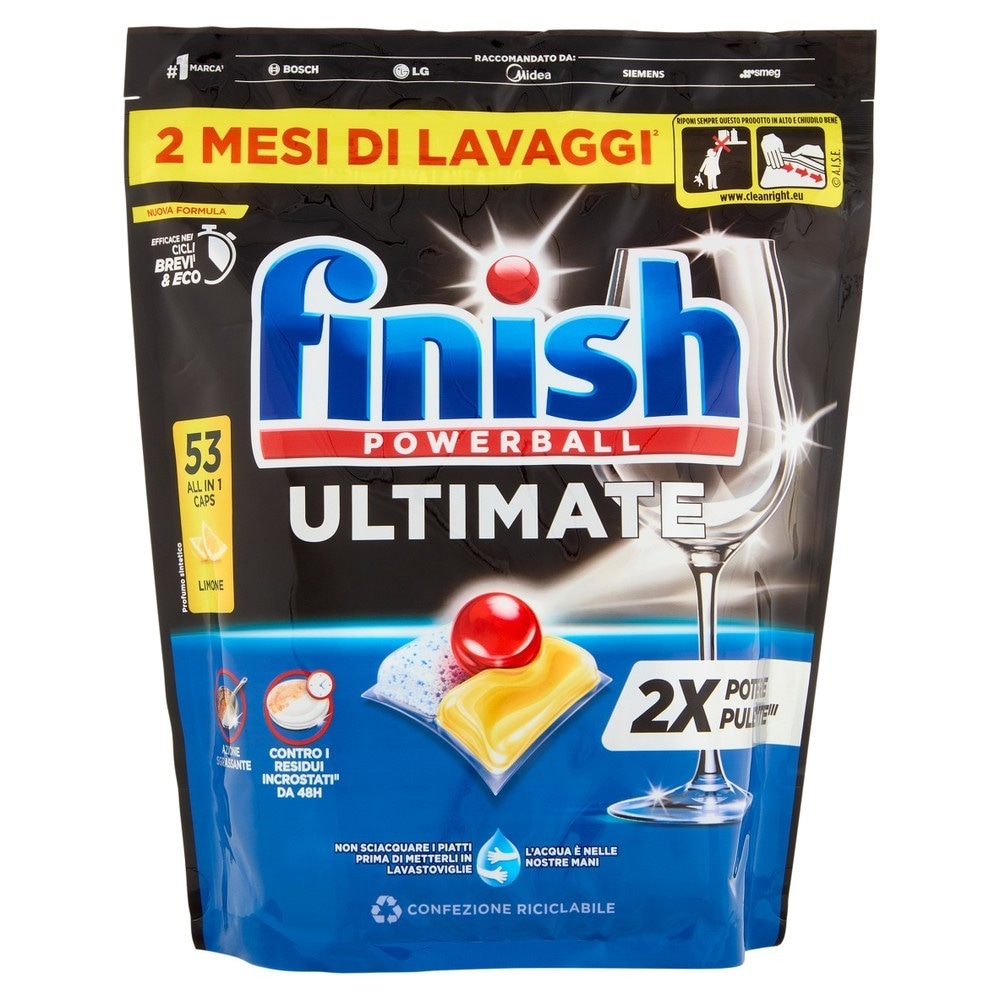 Finish Tabs Ultimate All in 1 Lemon 53 pezzi - Offerta nel negozio Happy Casa