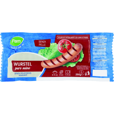 Würstel di Puro Suino Pam 100 g in offerta da Panorama