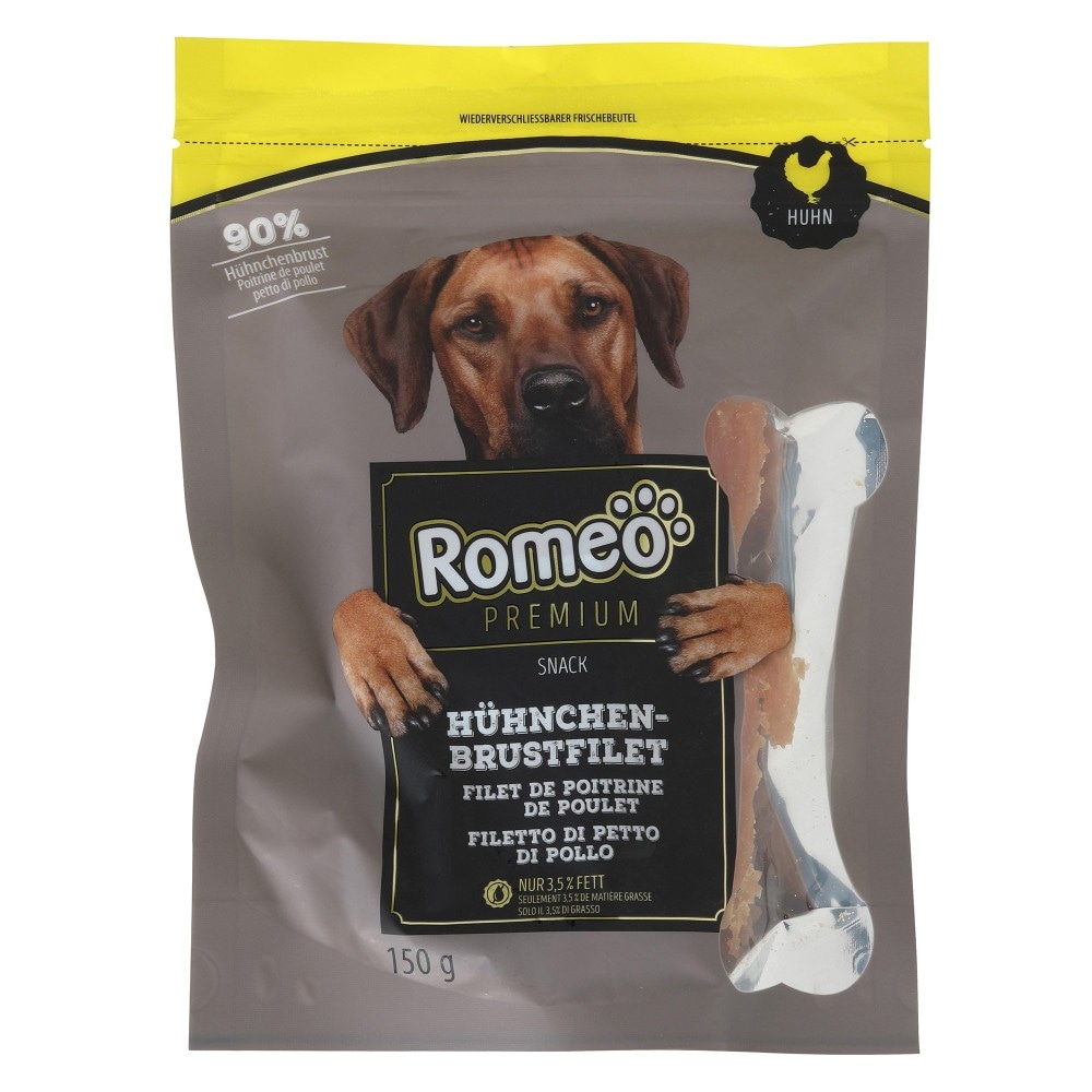 Snack per cani a base di pollo 100 g Romeo Premium - Offerta nel negozio ALDI