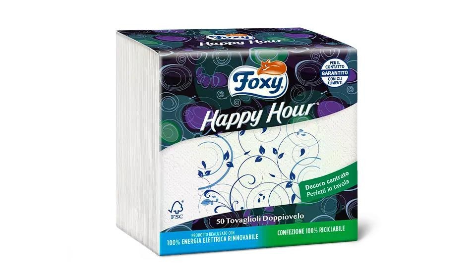 Foxy Tovaglioli Happy Hour 50 pezzi in offerta da Happy Casa