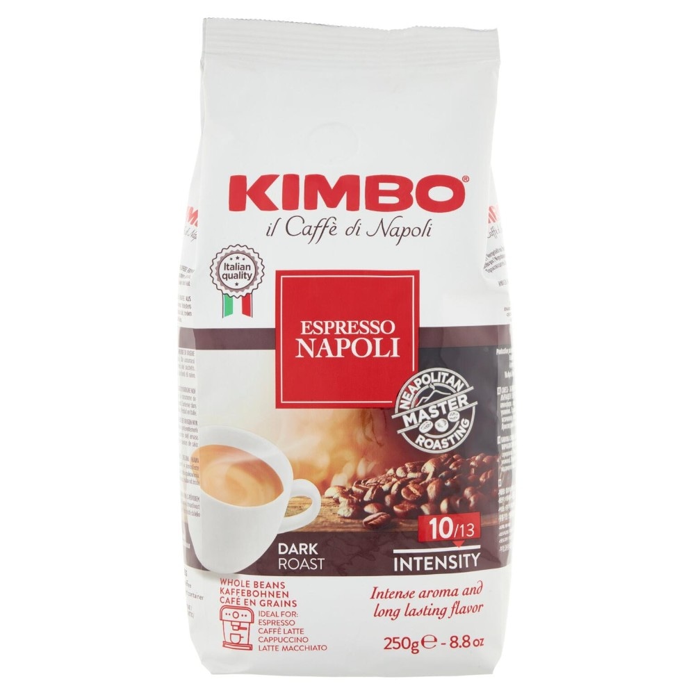 Kimbo Caffè in Grani Miscela Napoli 250 gr - Offerta nel negozio Comet