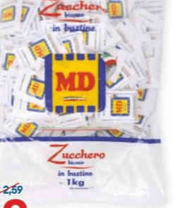 MD zucchero bustine 1 kg in offerta da MD