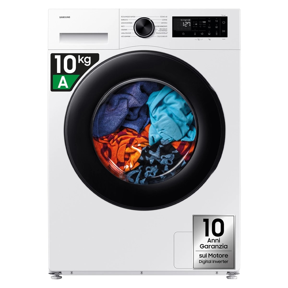 Lavatrice Samsung WW10FG5U34AEET + Friggitrice ad aria Moulinex EZ501810 10 kg in offerta da Euronics