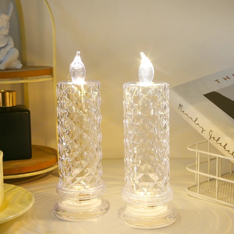 Candele in vetro scanalato 2 pezzi Home Creation in offerta da ALDI