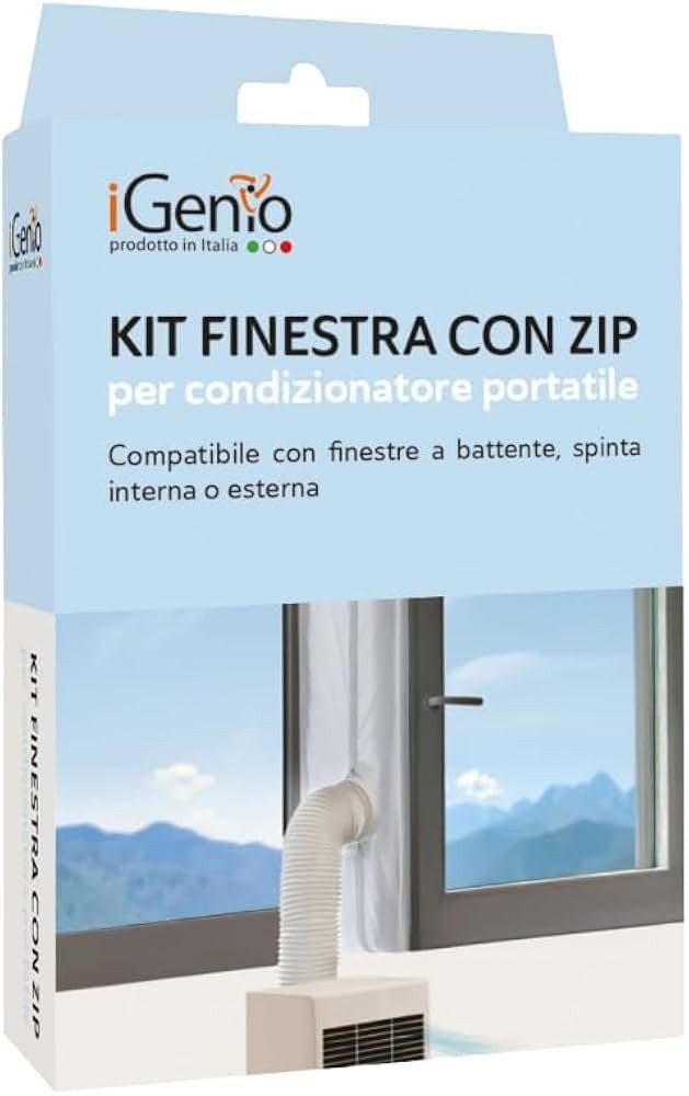 Kit finestra con zip per condizionatore portatile iGenio in offerta da Comet