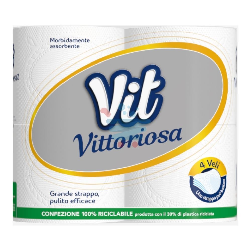 Vit Vittoriosa Carta Igienica 4 rotoli - Offerta nel negozio Happy Casa