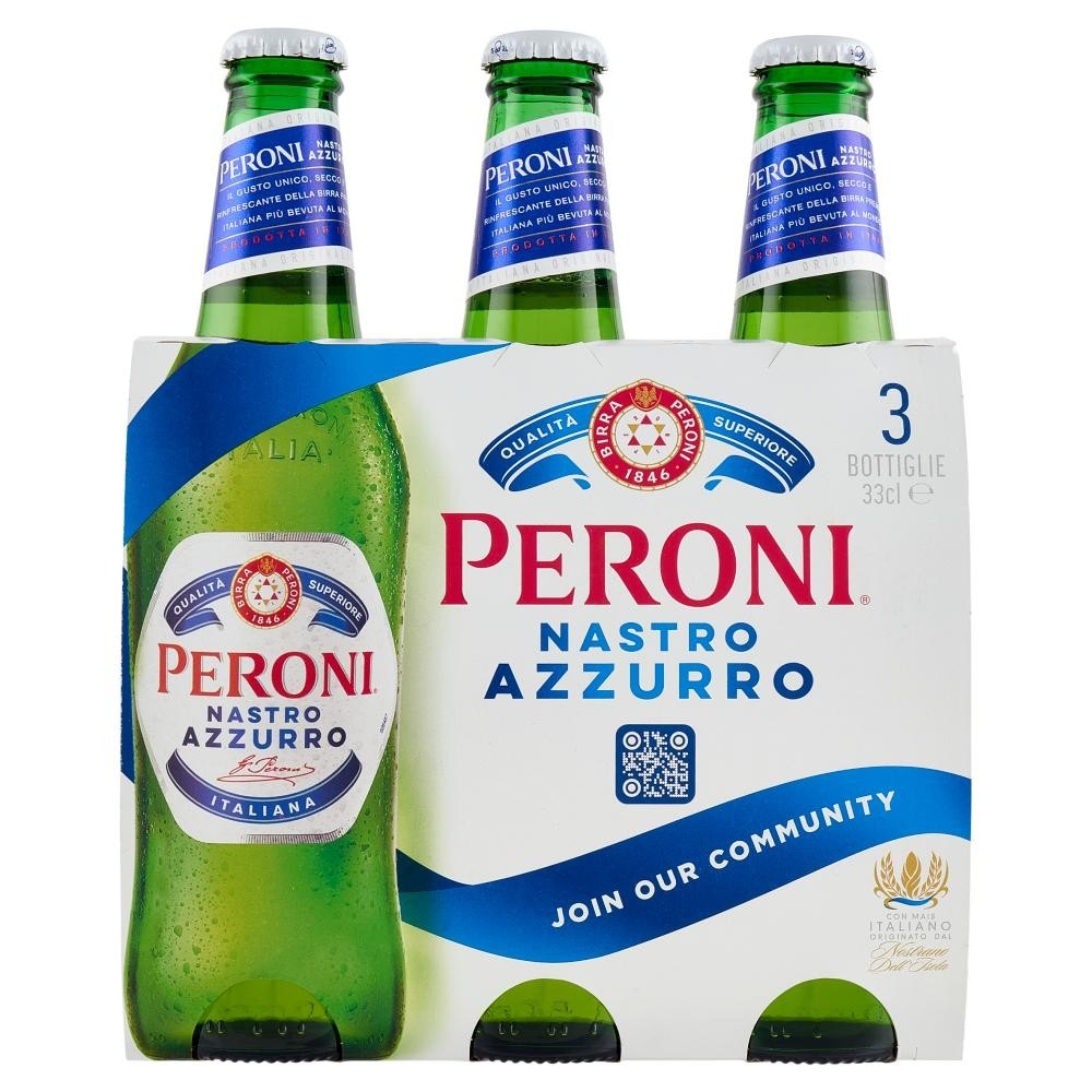 Birra Nastro Azzurro Peroni 3 x 330 ml in offerta da Bennet
