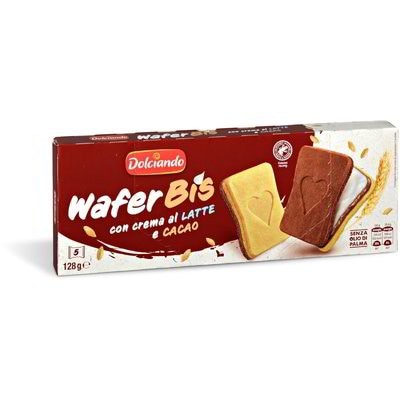 Wafer bis con crema al latte e cacao 128 g Dolciando in offerta da Eurospin
