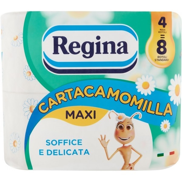 Carta igienica Cartacamomilla Regina conf. da 4 in offerta da Bennet