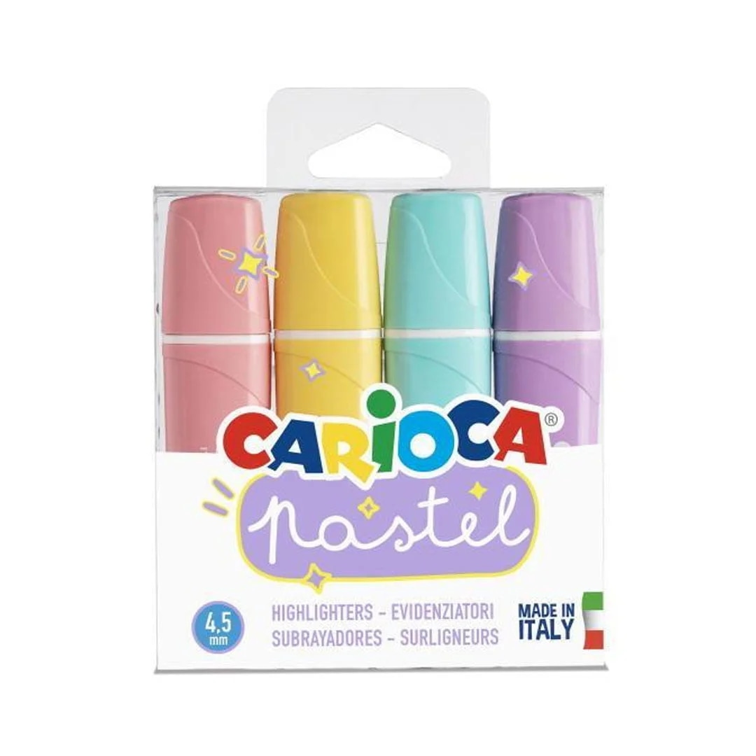 Evidenziatori Pastel Carioca 4 pezzi in offerta da MD